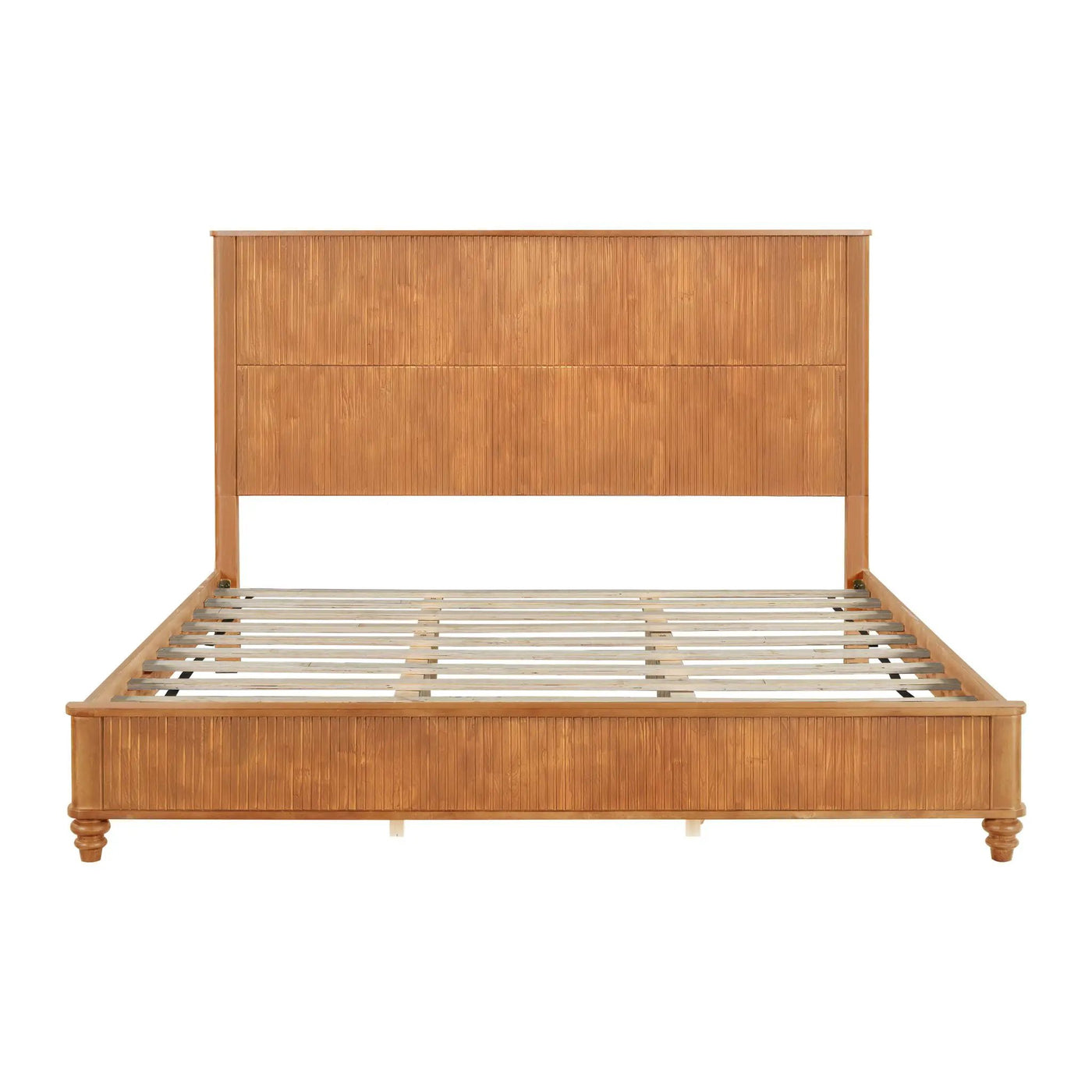 Platform Bed Frame With Tall Headboard by HouseOfZazla