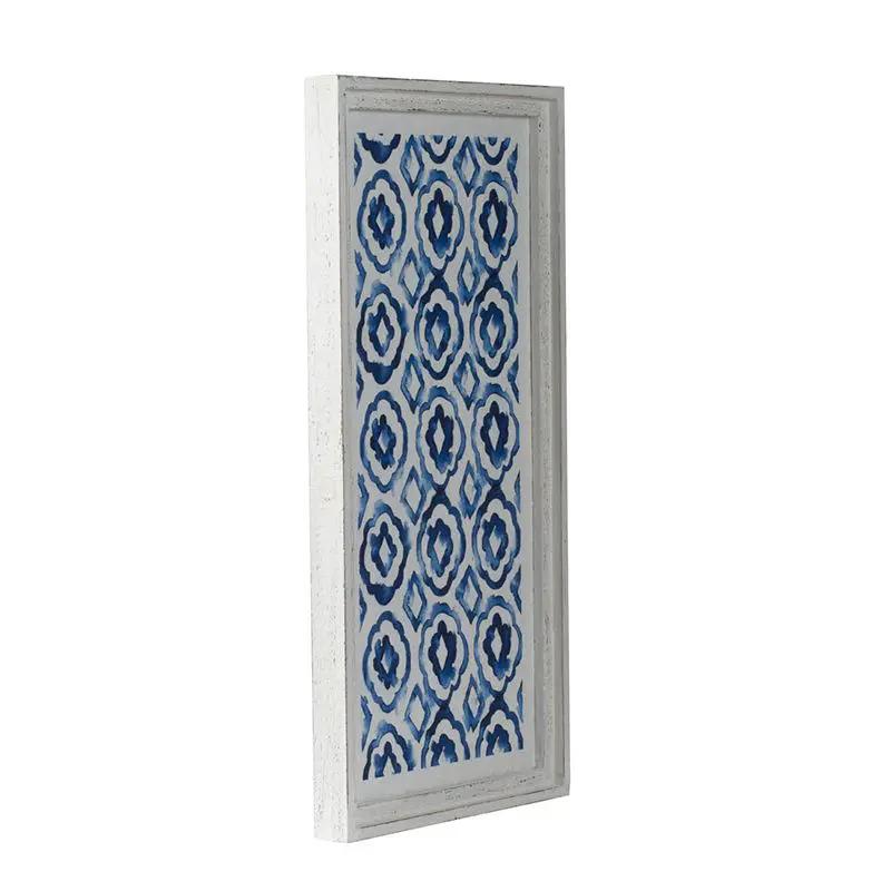 Hanging Sculptures, Modern Wall Art Decor (Set of 2) - White / Blue by Unique Piece Furniture
