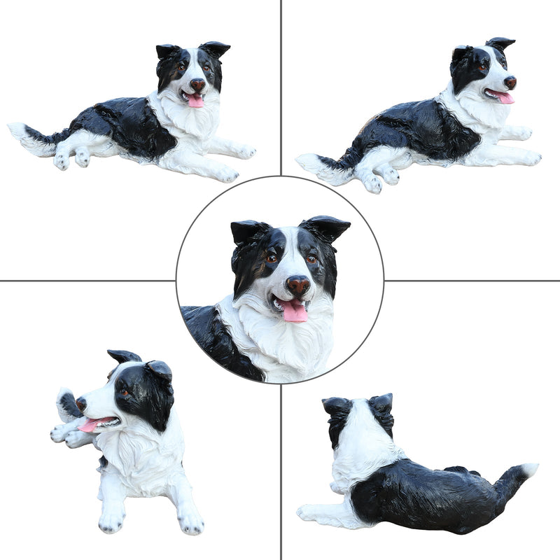 Outdoor Garden Border Collie Dog Statue Greeter by HouseOfZazla