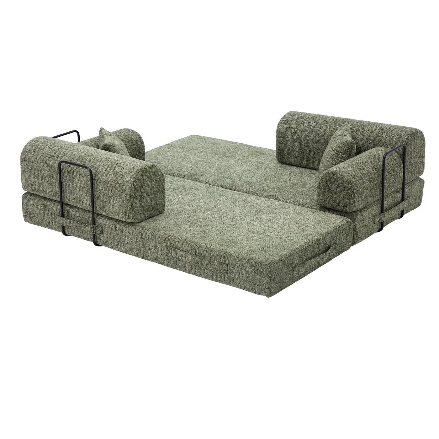 Modern 2 Tone Fabric Convertible Sleeper Sofa Bed by HouseOfZazla