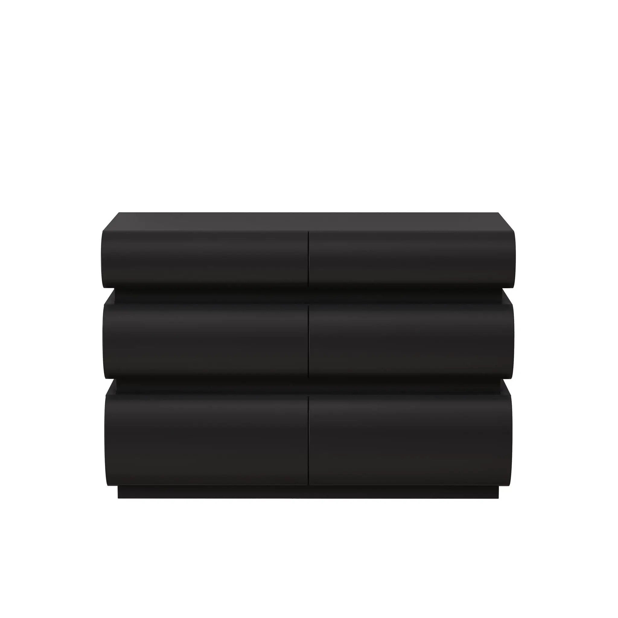 Minimalist Modern 6 Drawer Dresser, Handle Free Design With Wide Storage by HouseOfZazla