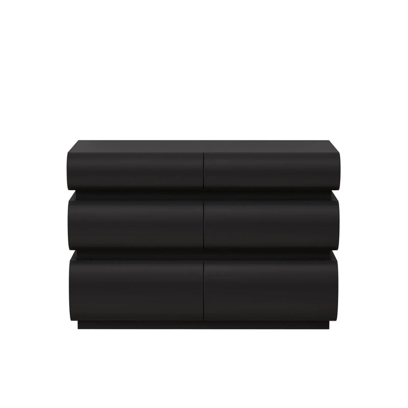 Minimalist Modern 6 Drawer Dresser, Handle Free Design With Wide Storage by HouseOfZazla