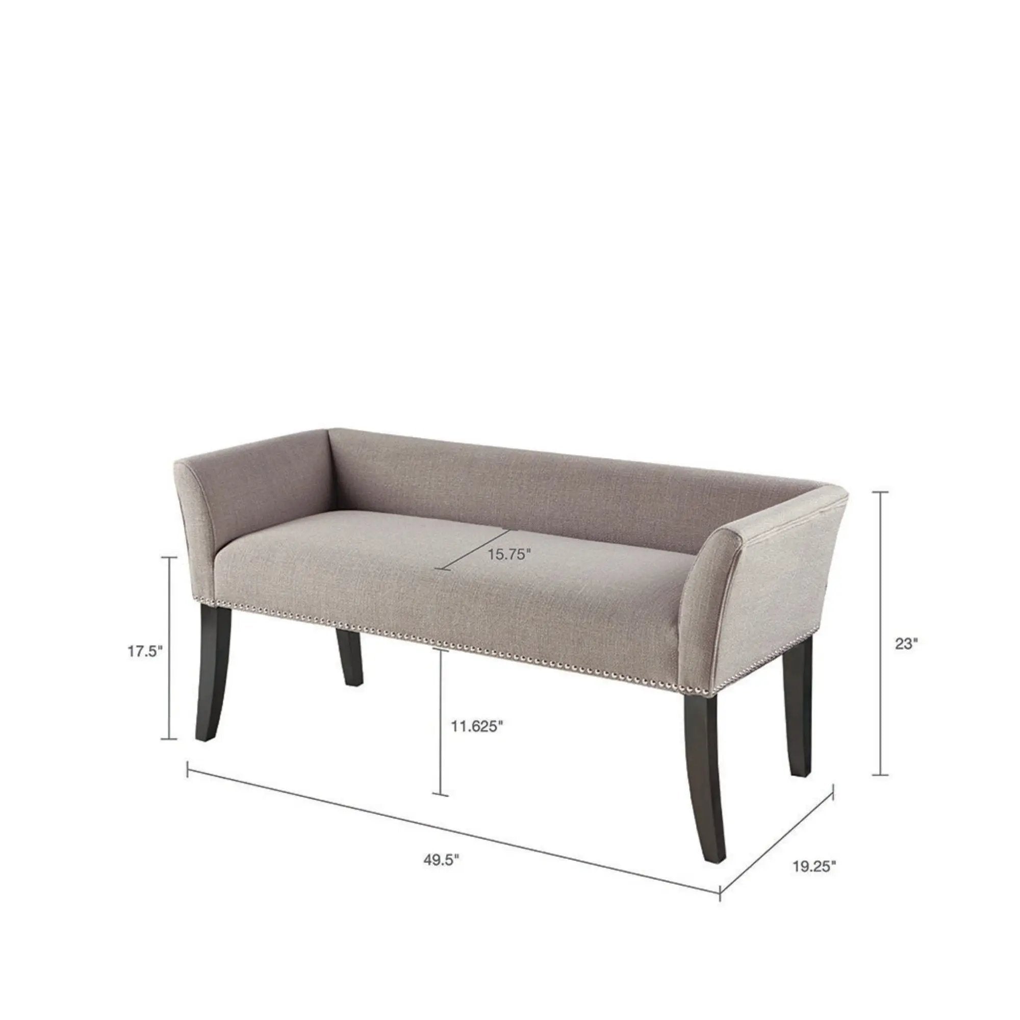 Elegant Design Bench Upholstery, Solid Wood Frame by Unique Piece Furniture