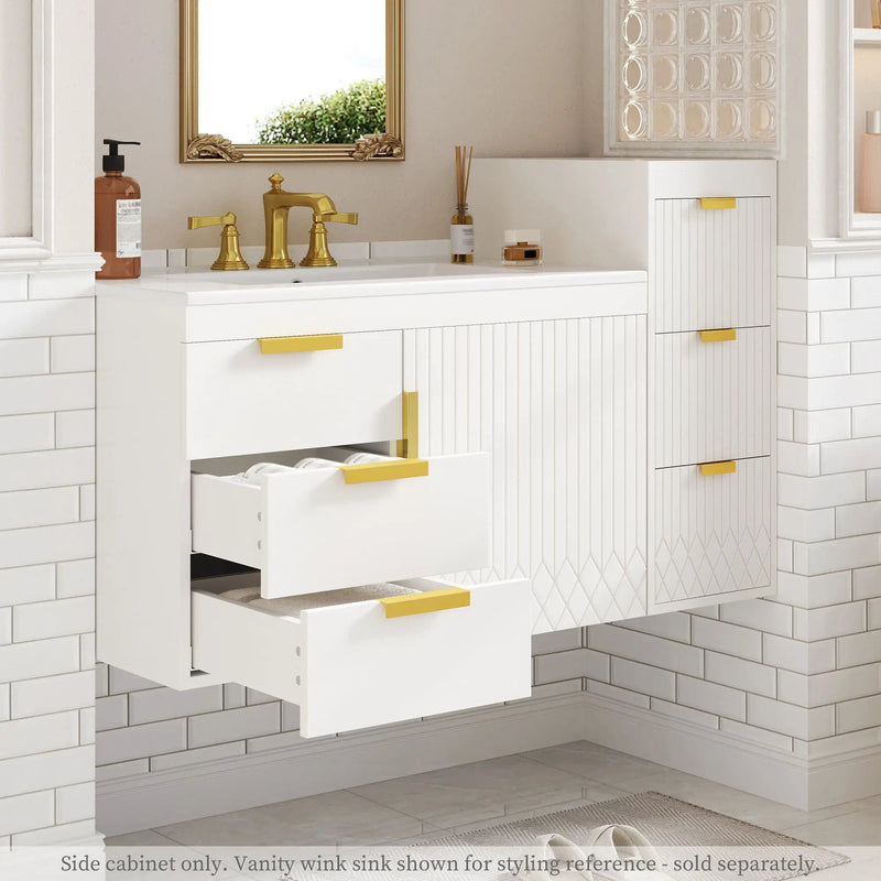 Modern Wall Mounted Floating Cabinet With Drawers For Bathroom by Unique Piece Furniture