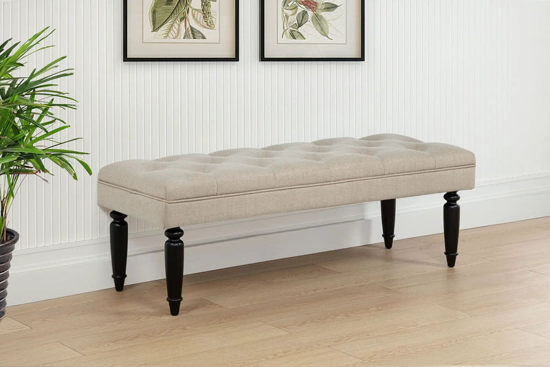 Marsha 52-inch Upholstered Entryway Accent Bench Latte by Unique Piece Furniture
