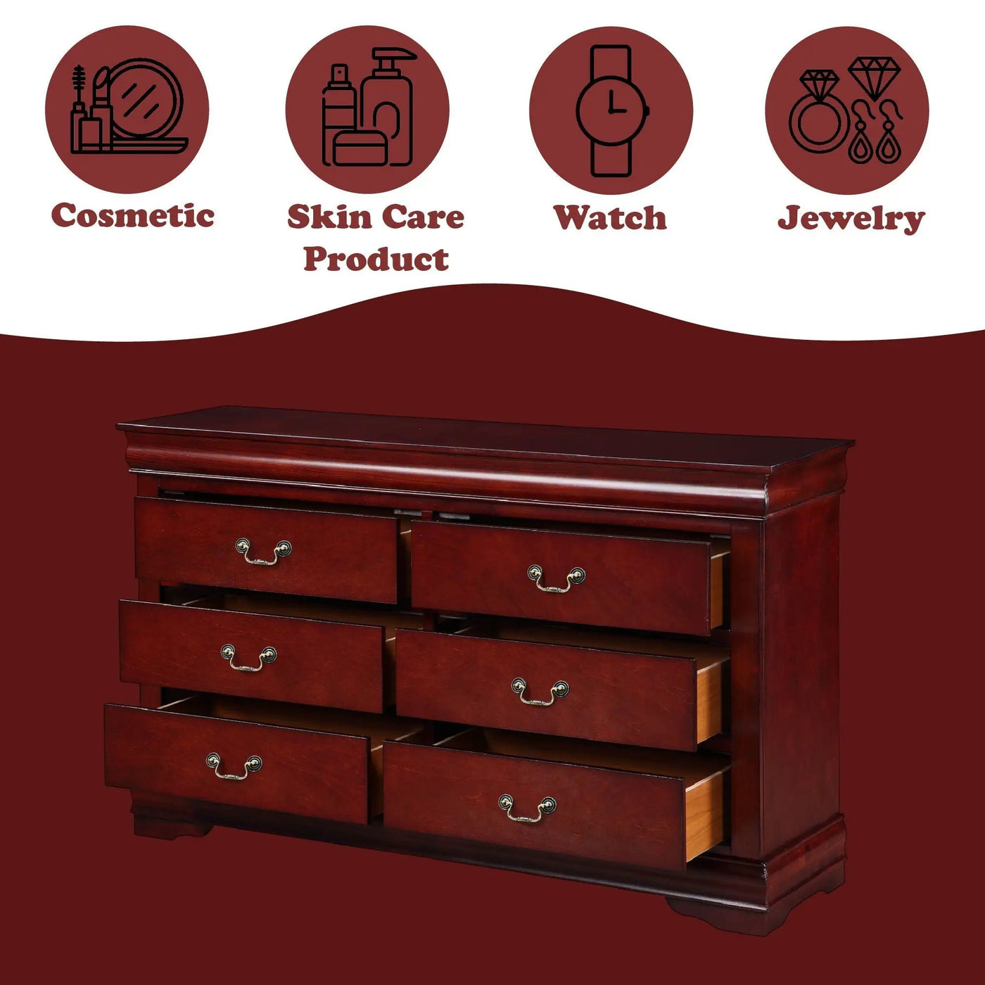 Louis Philippe - Bedroom Dresser, Sleek Design by HouseOfZazla