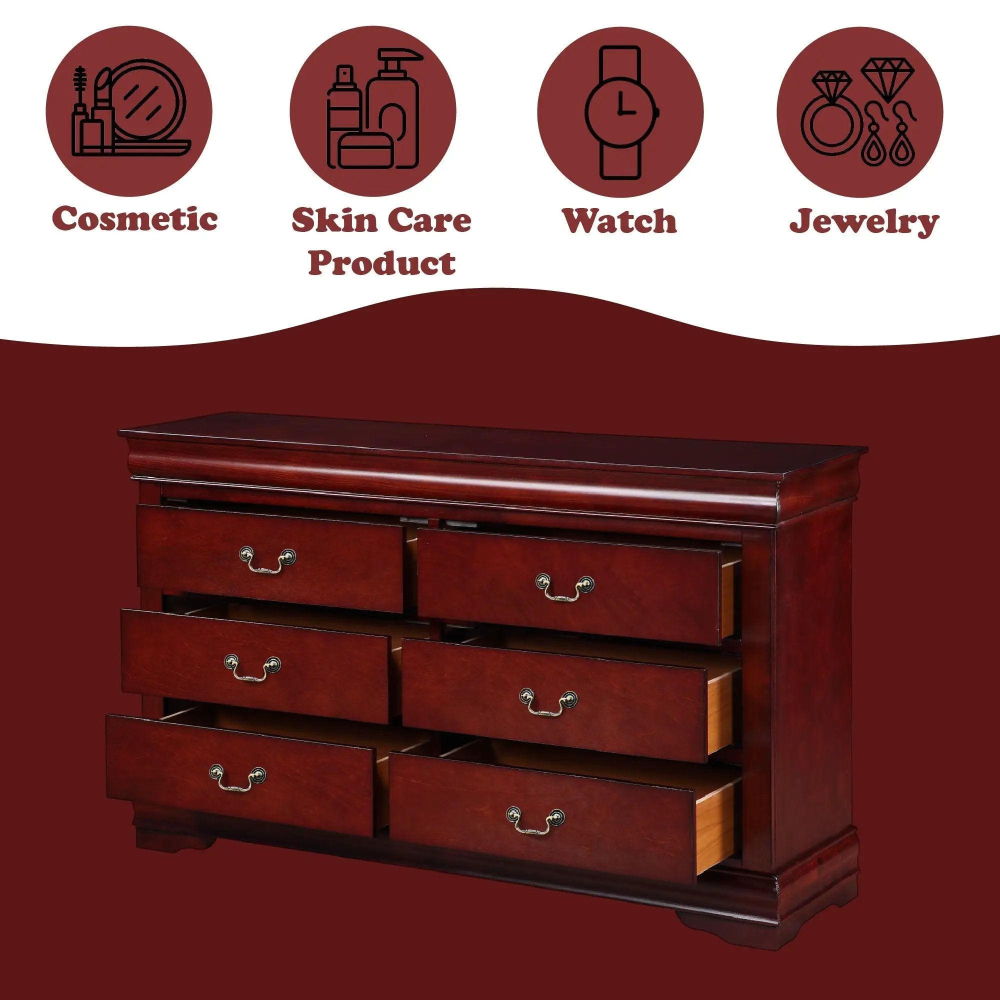 Louis Philippe - Bedroom Dresser, Sleek Design by HouseOfZazla