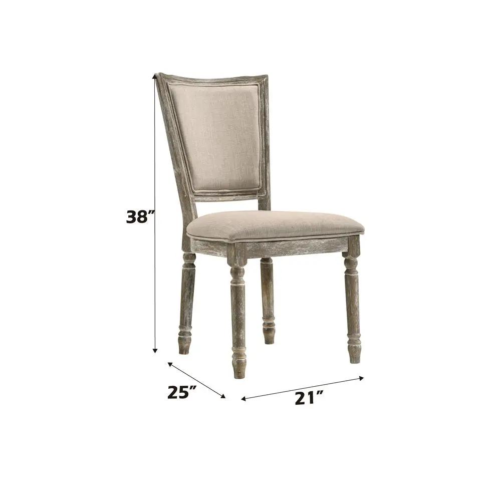 Gabrian - Fabric Side Chair (Set of 2) - Two-Tone Beige & Reclaimed Gray by Unique Piece Furniture