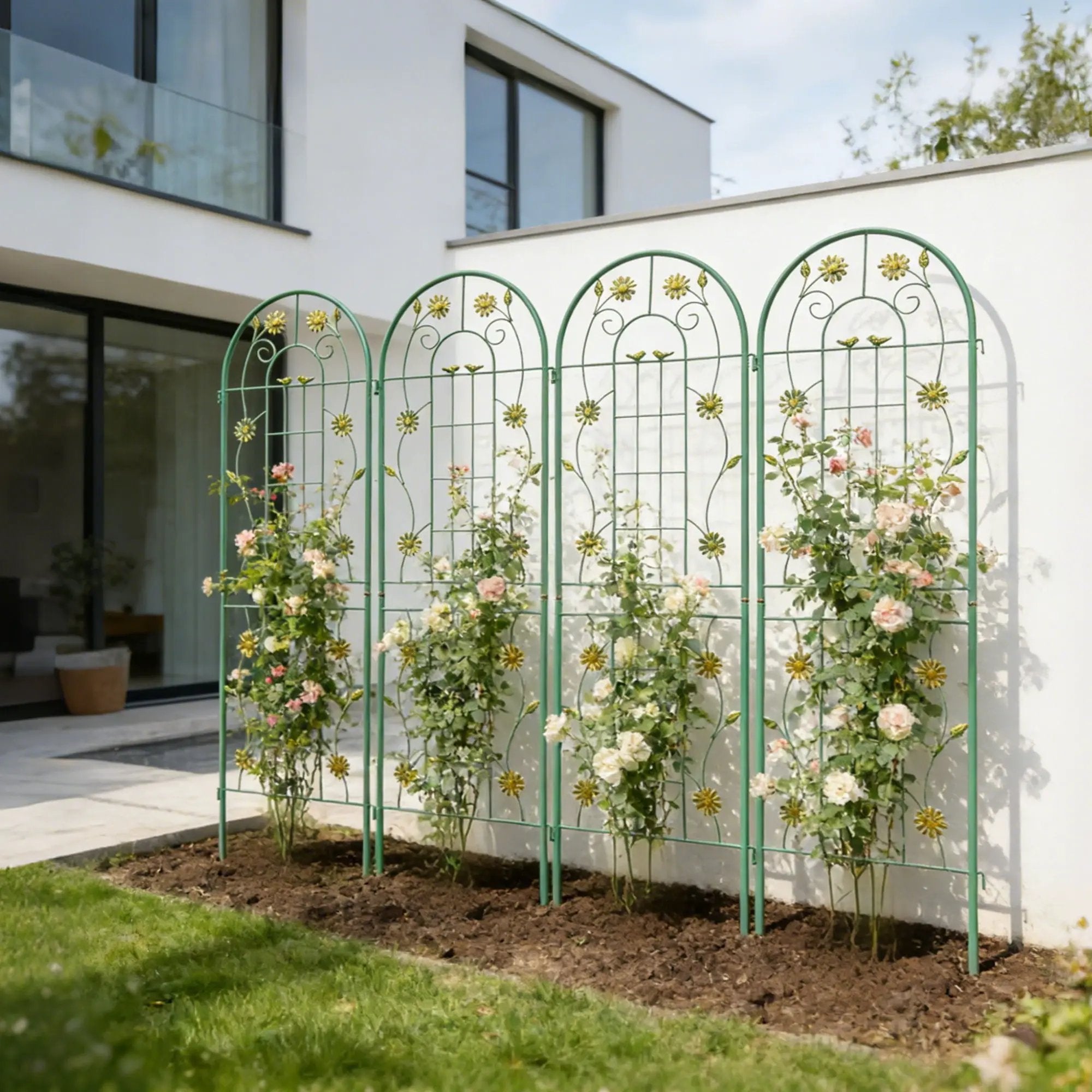 Metal Garden Trellis Rustproof Trellis For Climbing Plant Outdoor Flower Support by Unique Piece Furniture