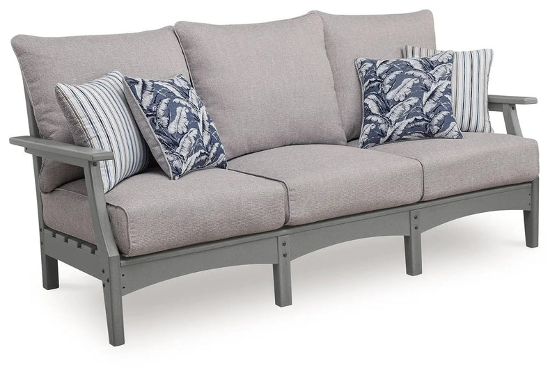 Cove Beach - Sofa With Cushion - Gray by Unique Piece Furniture