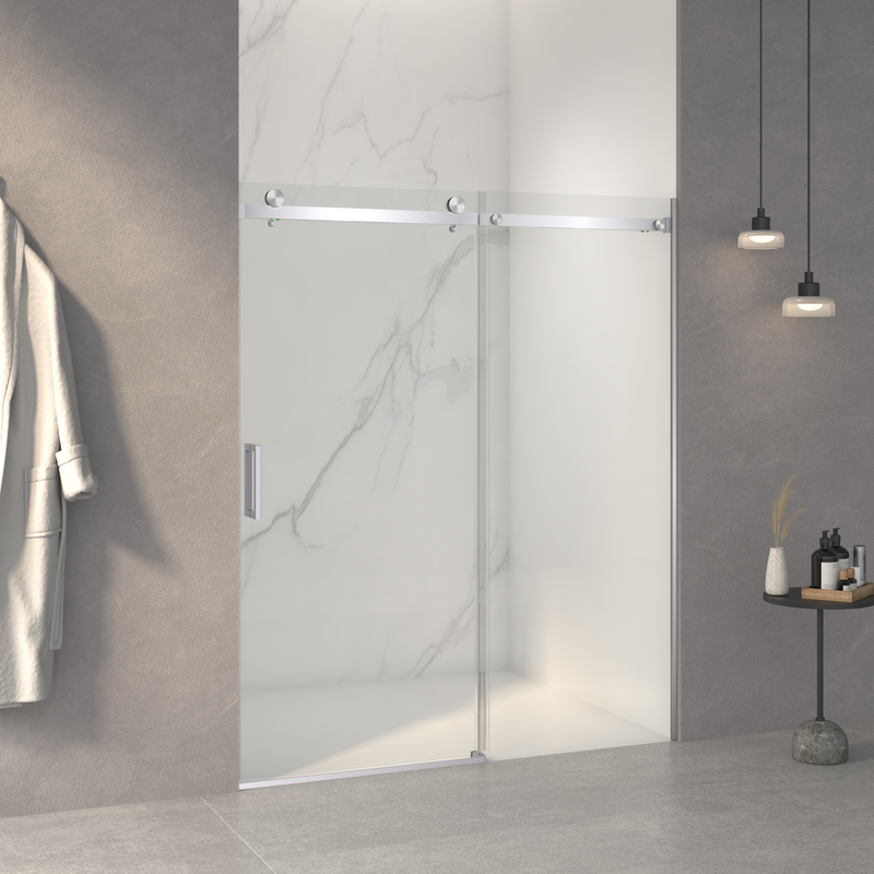 Frameless Sliding Shower Door - 56-60"W x 72"H by HouseOfZazla