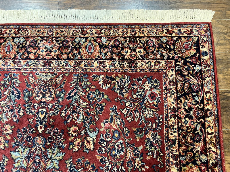 Karastan Rug 5.9 x 9 Red Sarouk #785, Wool Karastan Carpet, Original 700 Series, Vintage Karastan Oriental Rug Discontinued by Jewel Rugs