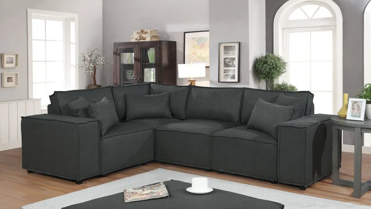 Melrose - Modular Sectional Sofa With Ottoman by HouseOfZazla