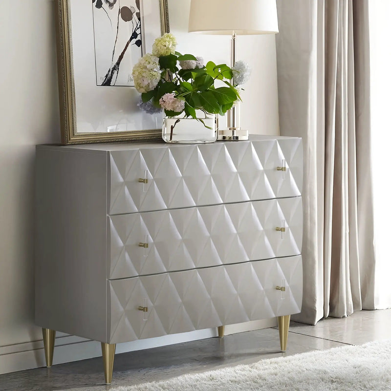 Anson Console Cabinet - Silver / Champagne by HouseOfZazla