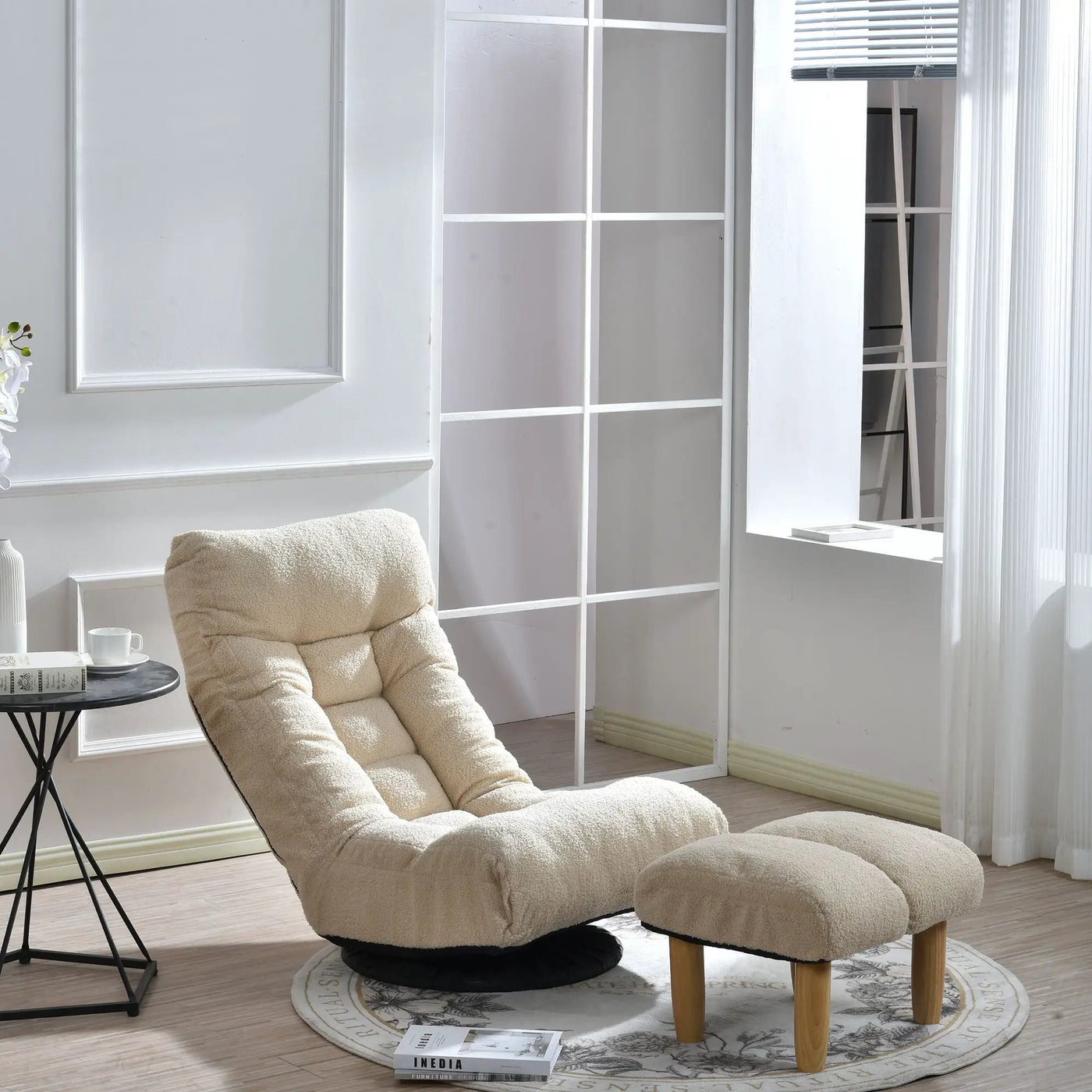 Adjustable Japanese Reclining Floor Chair Sofa With Metal Frame For Living Room by HouseOfZazla