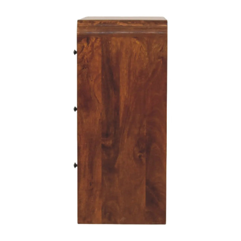 Solid Wood Newton Chest, 3-Drawers, Chestnut by HouseOfZazla