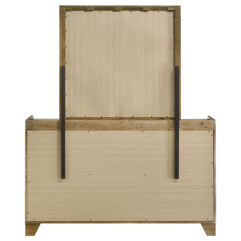 Henderson 6-drawer Bedroom Dresser with Mirror Medium Oak by Unique Piece Furniture