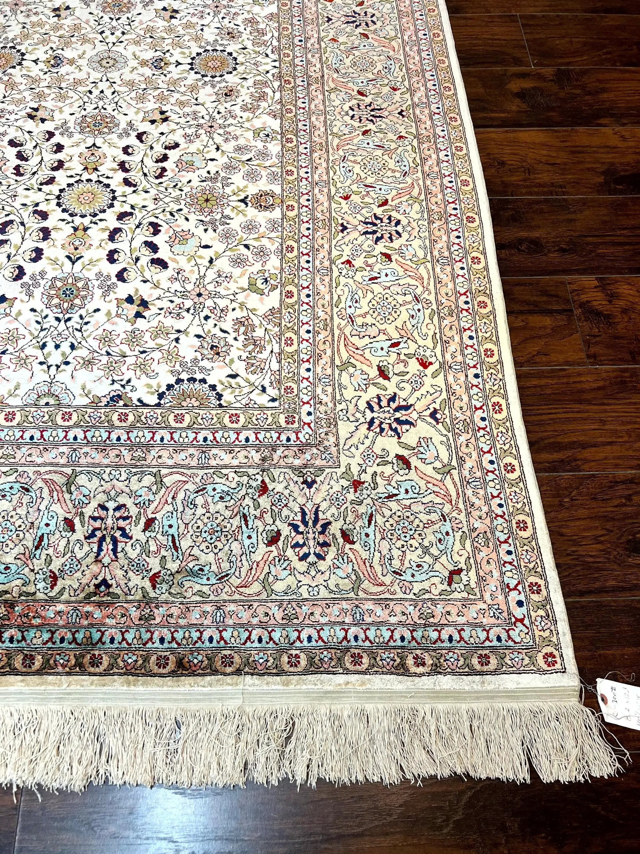 Wonderful Turkish Silk Rug 8x12, Handmade, Fine 320 KPSI by Jewel Rugs