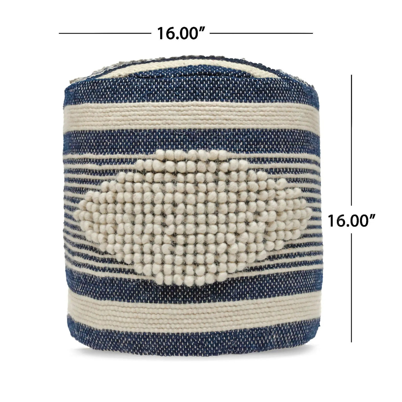 Diamond - Handcrafted Cylindrical Pouf by HouseOfZazla
