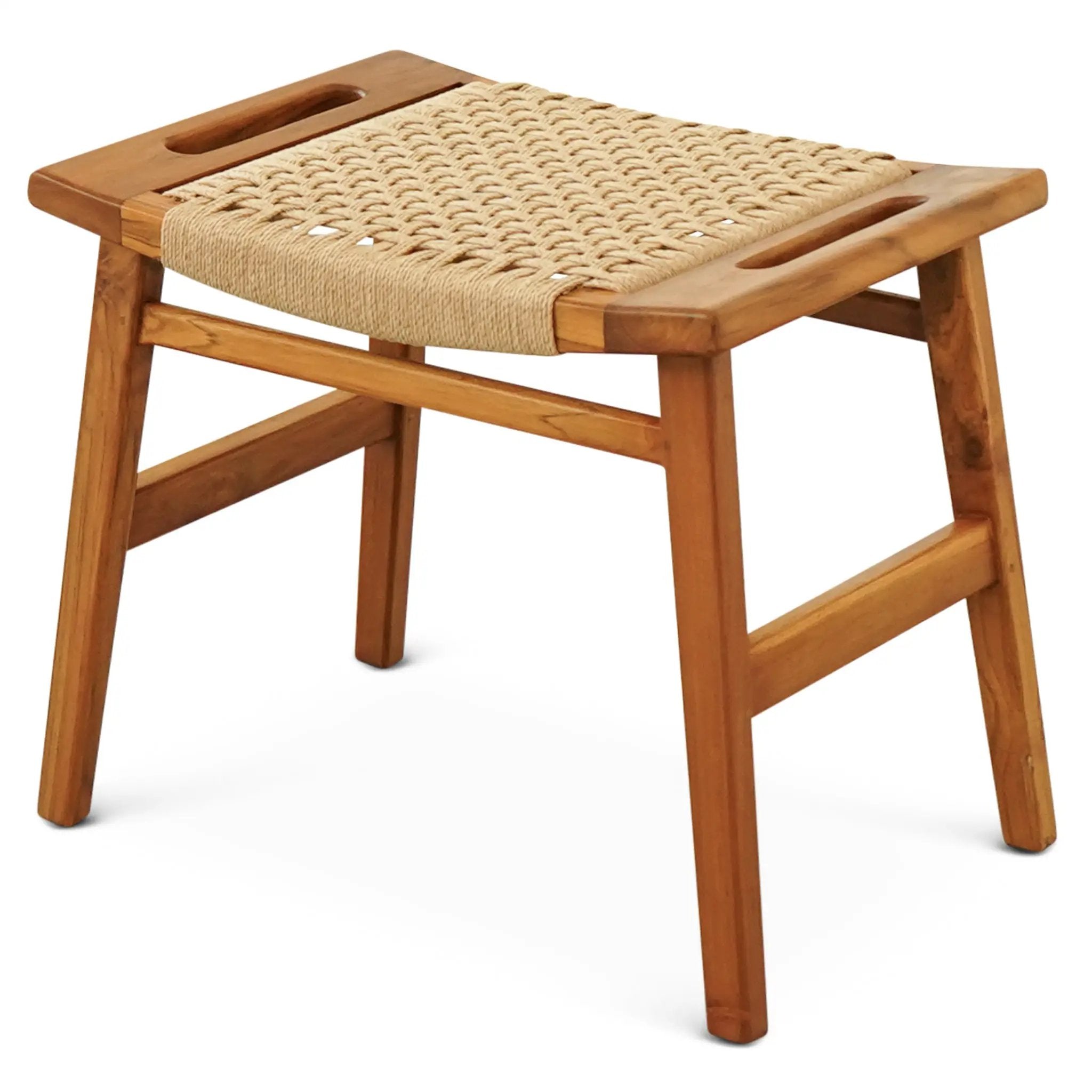 Grit Rustic Solid Wood Frame Loom Stool by HouseOfZazla