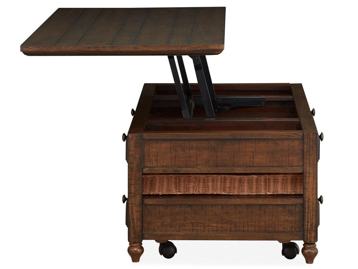 Cottage Lane - Wood Rectangular Lift-top Cocktail Table - Coffee, photo 3 of 7