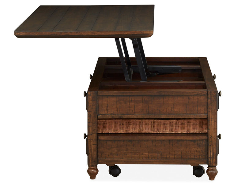 Cottage Lane - Wood Rectangular Lift-top Cocktail Table - Coffee, photo 3 of 7