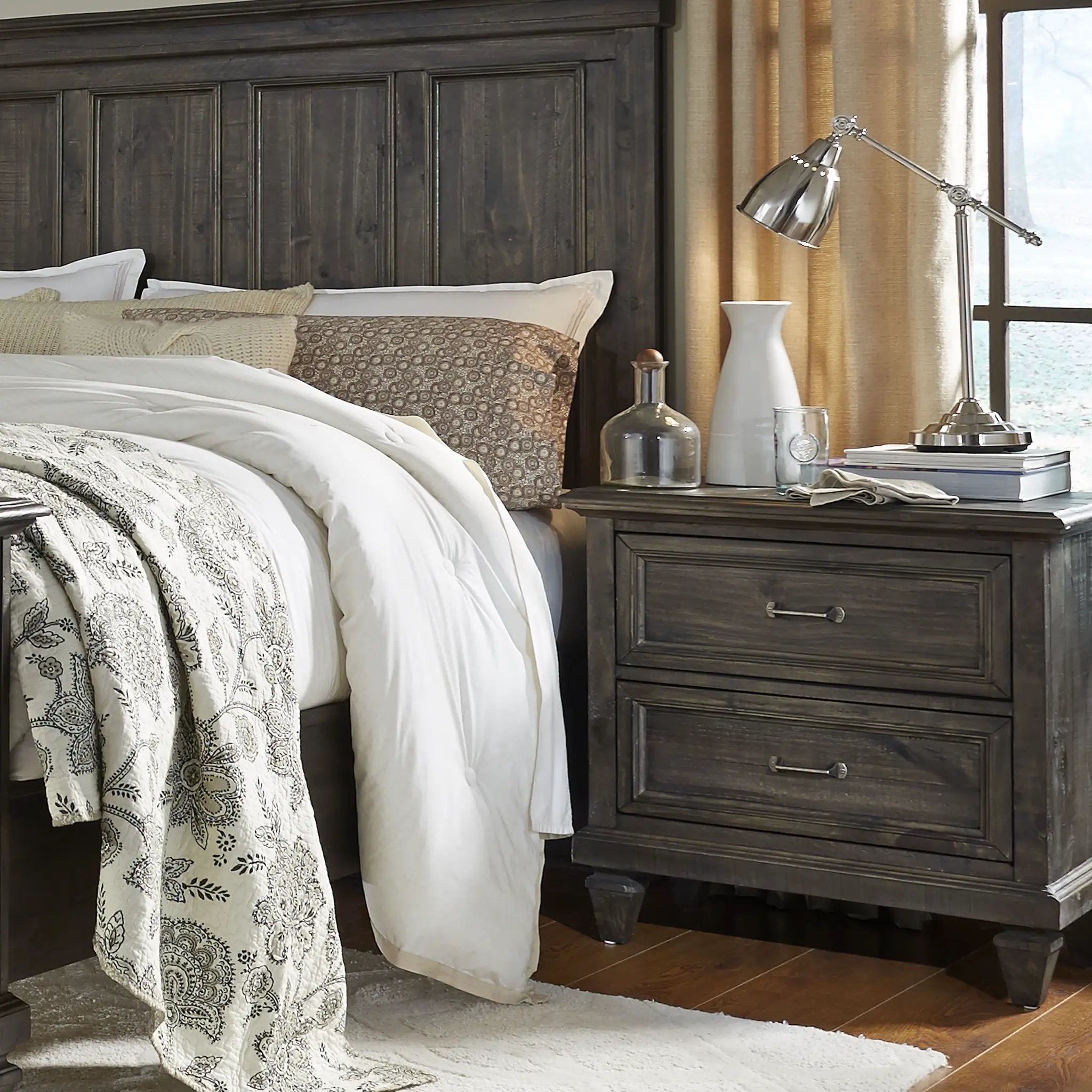 Calistoga - Nightstand - Weathered Charcoal by Unique Piece Furniture