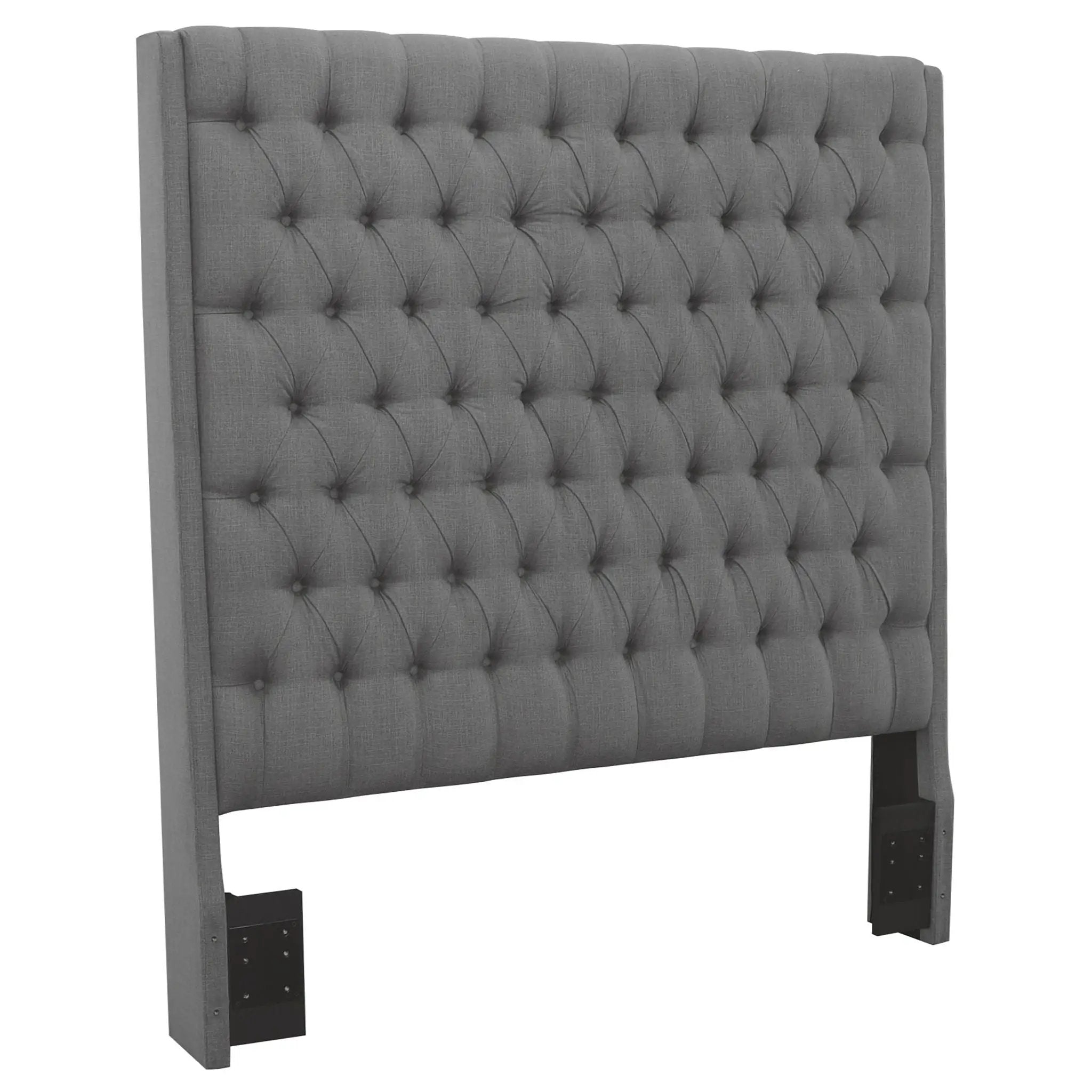 Camille Upholstered Queen Panel Headboard Grey by Unique Piece Furniture