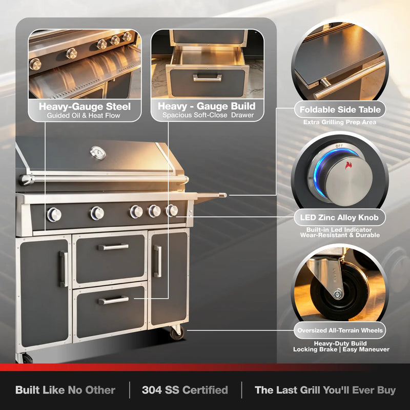 Navratil Premium 49" Stainless Steel Grill by HouseOfZazla