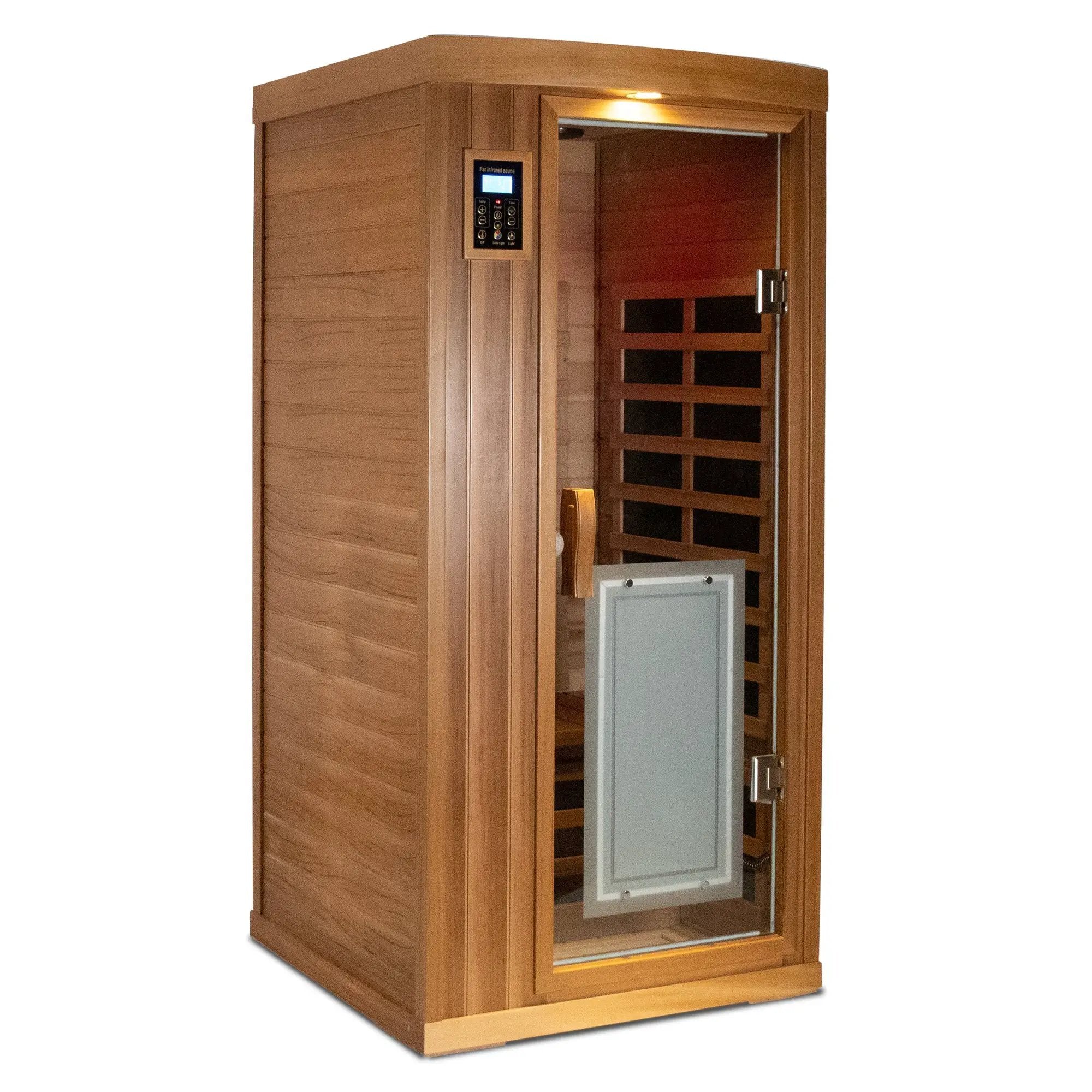 Low EMF One person Far infrared red cedar Deluxe indoor sauna room by HouseOfZazla