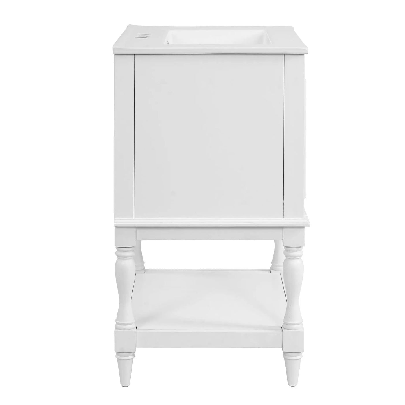 Modern Bathroom Vanity With Sink, Rectangular Cabinet With Open Shelf And Closed Storage by HouseOfZazla