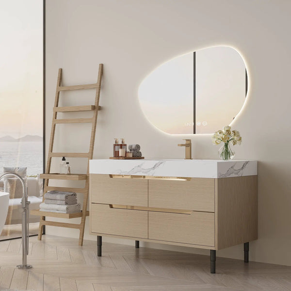 35.4" Modern Bathroom Vanity with Undermount Sink