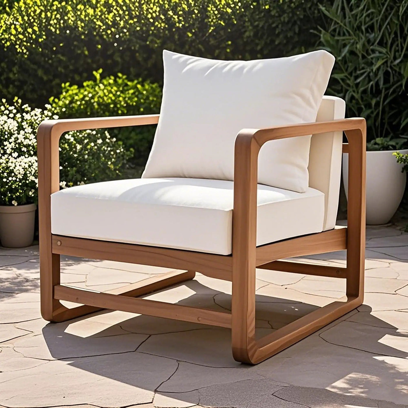 Outdoor Lounge Chair With Oversized Cushion Set For Patio by HouseOfZazla