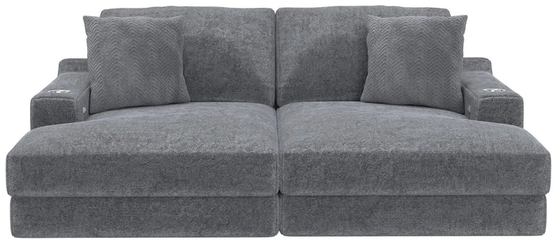 Cozy - 2 Piece Double Wide Chaise With USB Charging Ports by Unique Piece Furniture