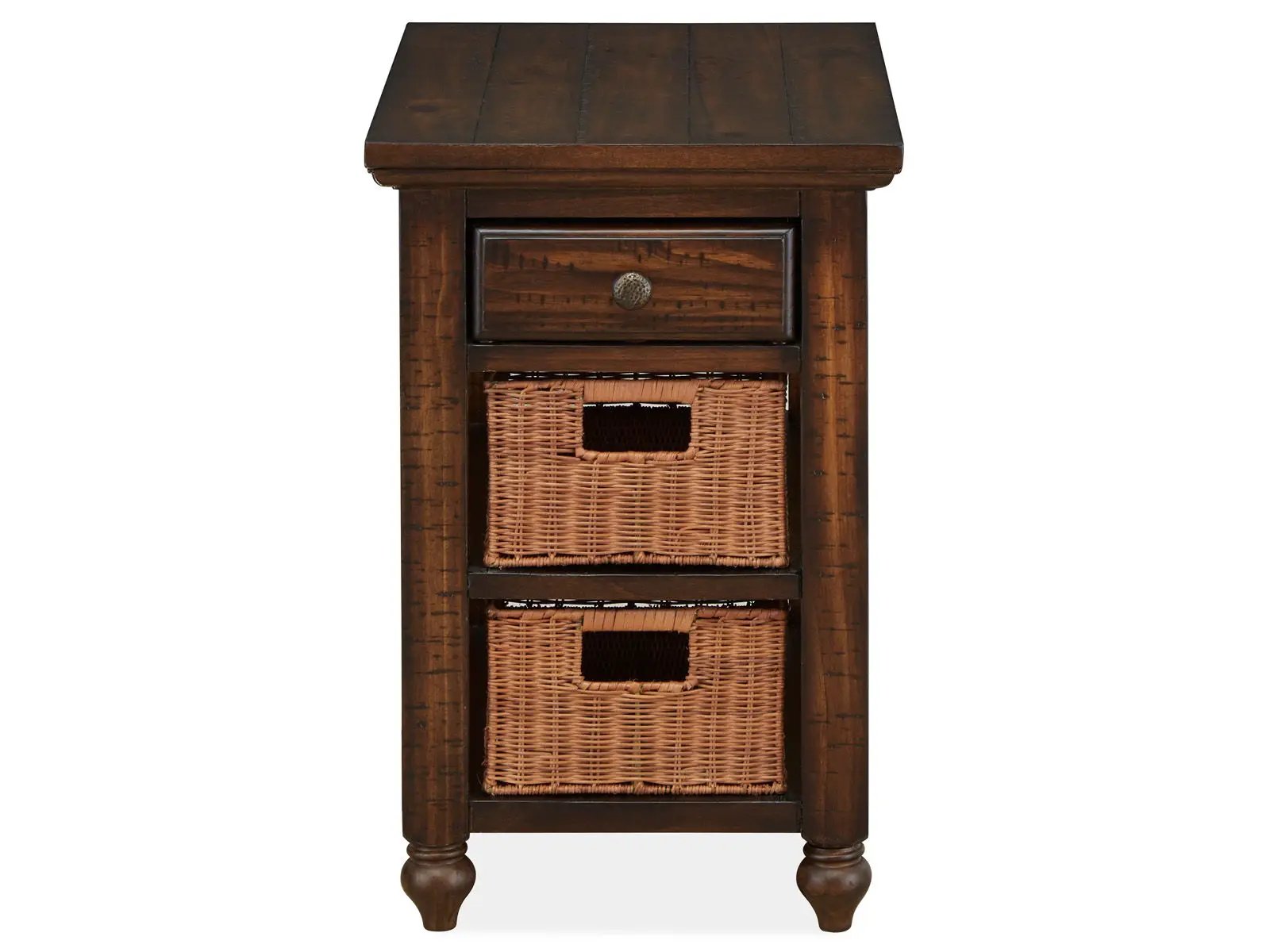 Cottage Lane - Wood Rectangular Chair Side End Table - Coffee by Unique Piece Furniture