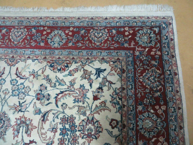 6' X 9' Vintage Handmade Fine Chinese Floral Oriental Wool Rug Carpet Beige by Jewel Rugs