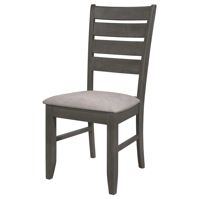 Dalila Wood Dining Side Chair Dark Grey (Set of 2) by Unique Piece Furniture