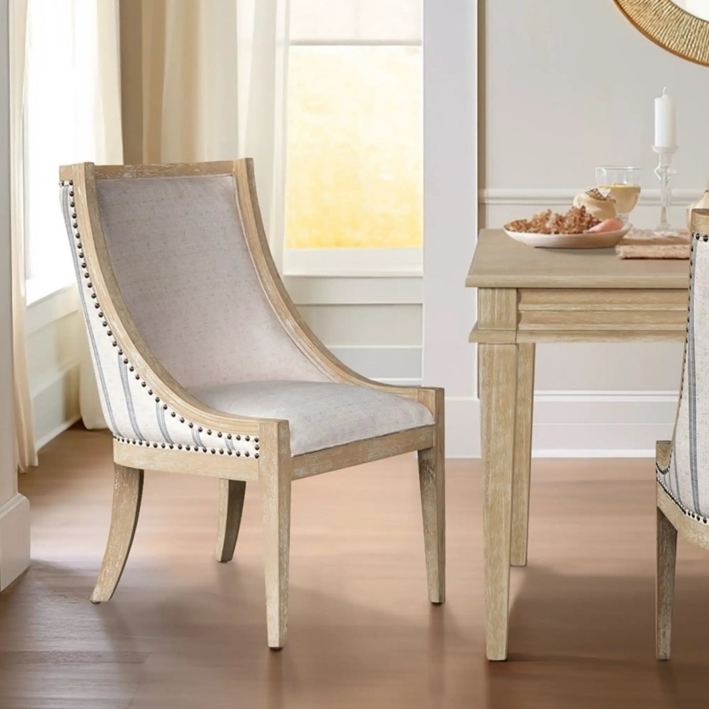 Upholstered Dining Chair With Nailhead Trim by HouseOfZazla
