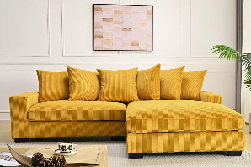Luxe - Oversized 2 Piece Sectional Couches For Living Room, L Shaped Sofa With Chaise by HouseOfZazla