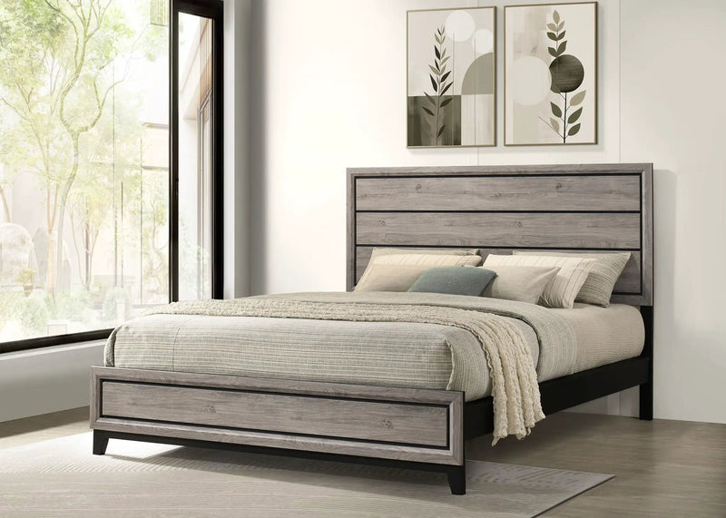 Watson Wood California King Panel Bed Light Taupe by Unique Piece Furniture