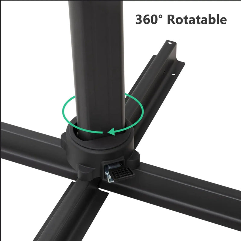 Round Cantilever Patio Umbrella With 360 Rotation & Infinite Tilt Adjustment by HouseOfZazla