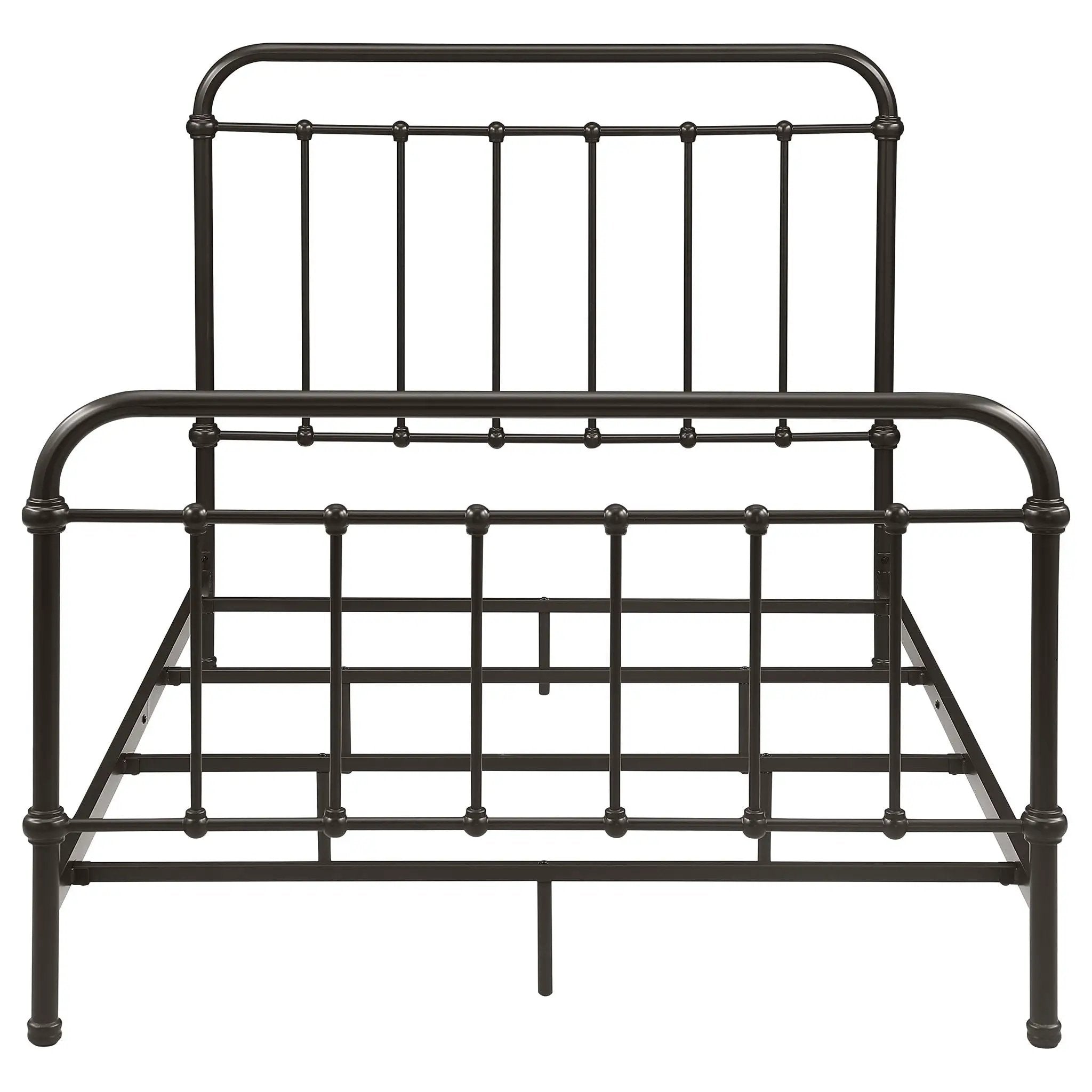 Livingston Metal Full Open Frame Bed Dark Bronze by Unique Piece Furniture