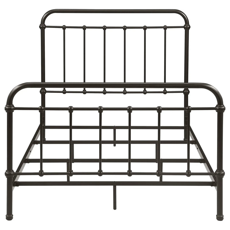 Livingston Metal Full Open Frame Bed Dark Bronze by Unique Piece Furniture