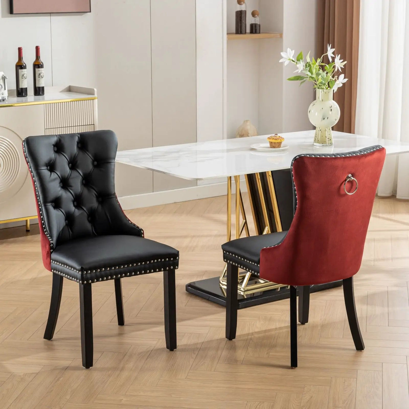 Nikki - Modern Upholstered Dining Chair (Set of 2) by HouseOfZazla