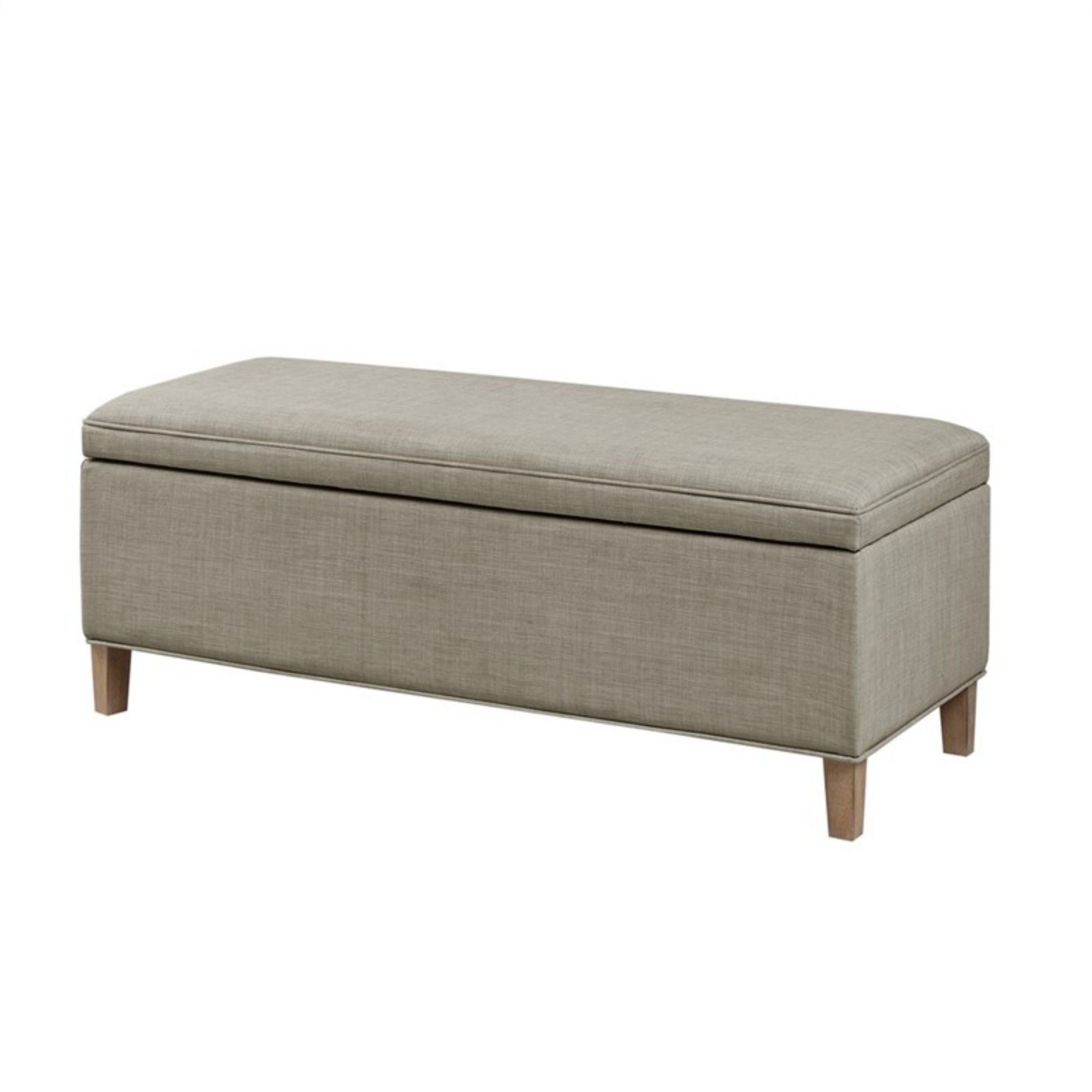 Caymus - Rectangular Soft Close Storage Bench - Light Gray by HouseOfZazla