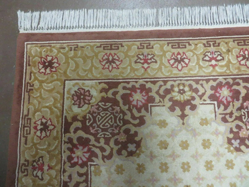 Vintage Chinese Wool Rug 4x6 by Jewel Rugs