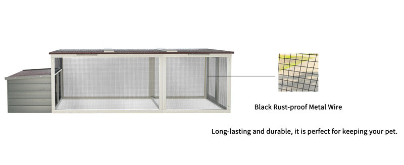 Large Chicken Coop with 20.93 Sq Ft Run by HouseOfZazla