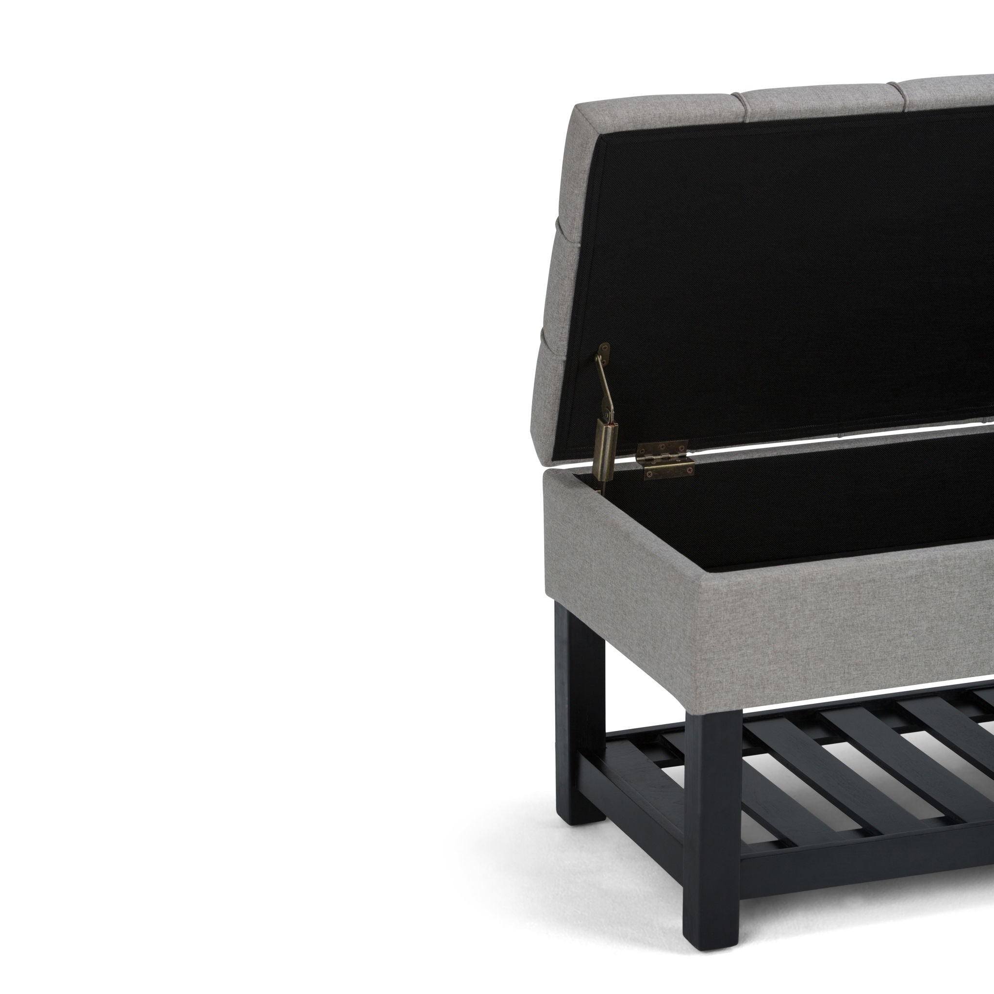 Saxon - Upholstered Transitional Storage Ottoman Bench by HouseOfZazla