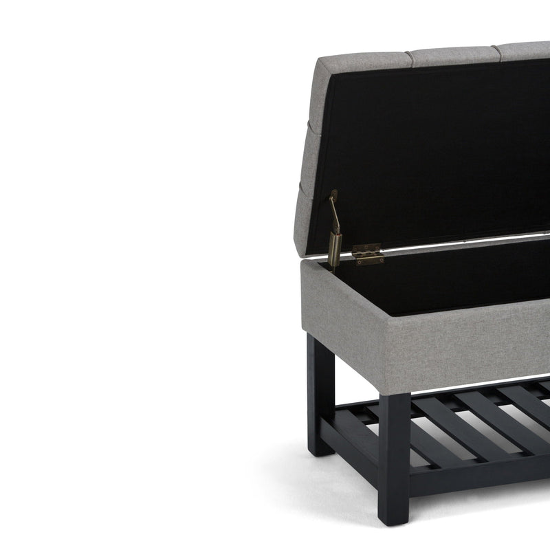 Saxon - Upholstered Transitional Storage Ottoman Bench by HouseOfZazla