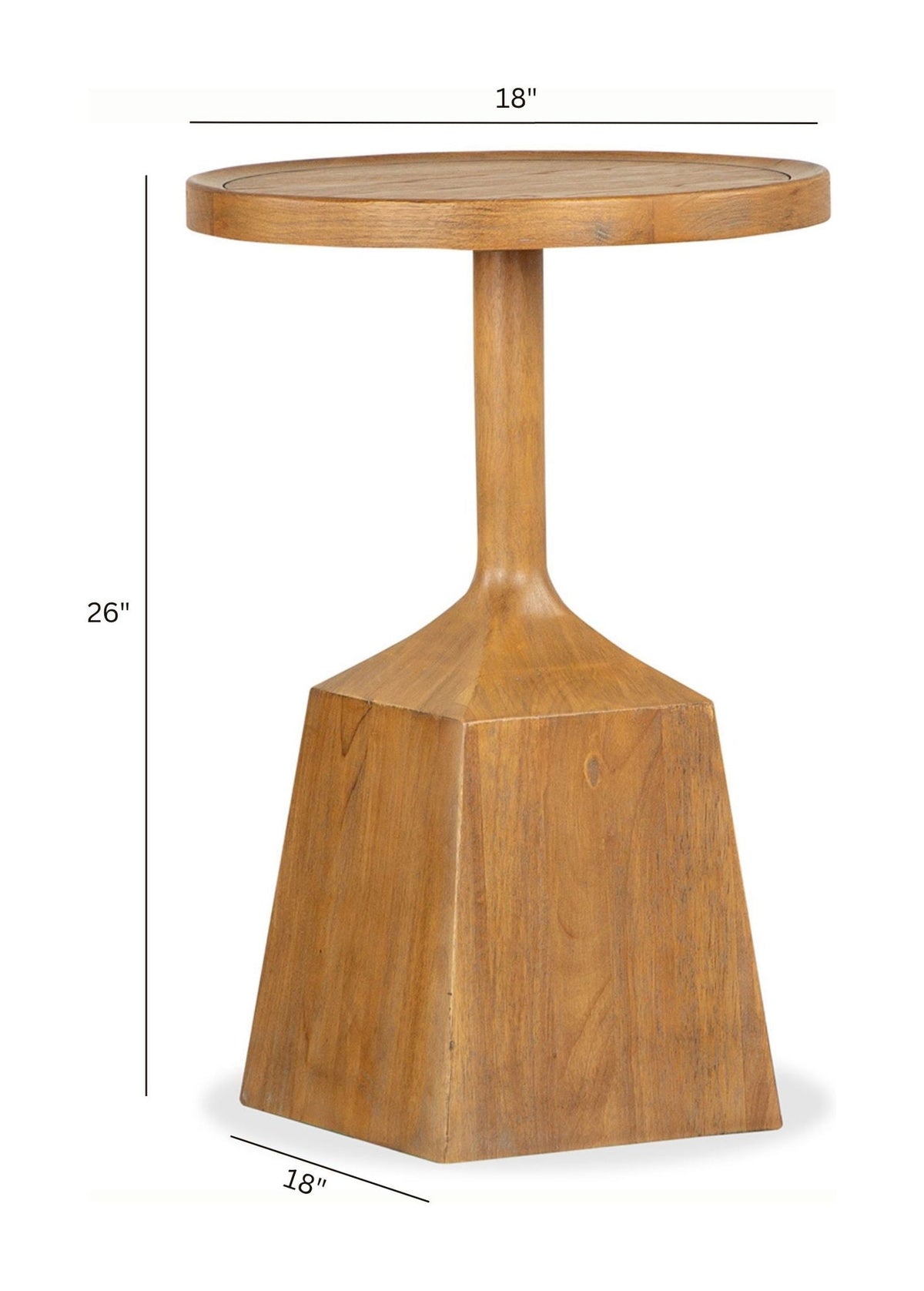 Lindon - Round Pedestal Accent End Table, photo 3 of 14